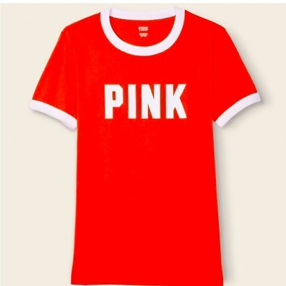 NWOT VS Pink Cotton Short Sleeve
Campus Ringer Tee - Picture 1 of 7